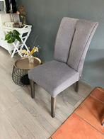 6 Antraciet Eetkamerstoelen met Bruine Poten, Huis en Inrichting, Tafels | Eettafels, Ophalen, Gebruikt, Overige materialen, Minder dan 50 cm