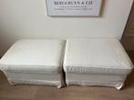 2 Ikea hockers ektorp ecru - wasbare stof, Gebruikt, 50 tot 75 cm, Ophalen of Verzenden, 75 tot 100 cm