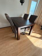 Eetkamertafel + 4 stoelen - Zo goed als nieuw!, Huis en Inrichting, Tafels | Eettafels, Ophalen, 100 tot 150 cm, 50 tot 100 cm