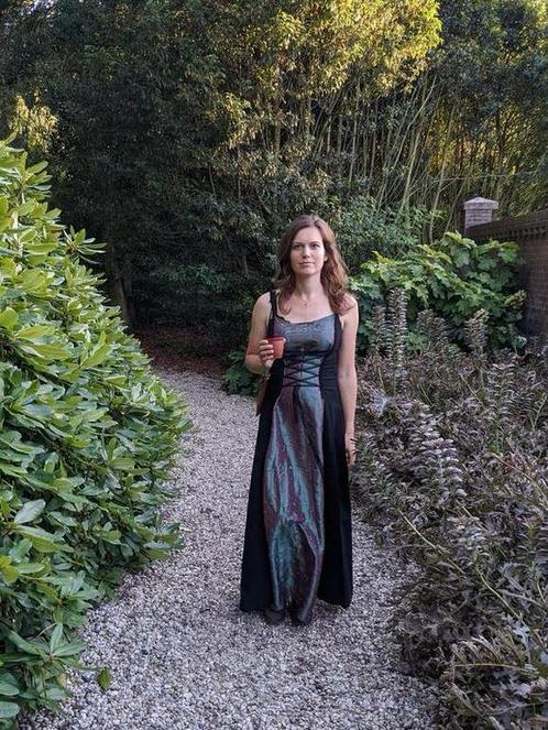 Gothic/fantasy/galajurk, Kleding | Dames, Gelegenheidskleding, Zo goed als nieuw, Galajurk, Zwart, Ophalen of Verzenden