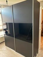Zwart grijze kleding kast, Huis en Inrichting, Kasten | Kledingkasten, Ophalen, 200 cm of meer, 150 tot 200 cm, Zo goed als nieuw