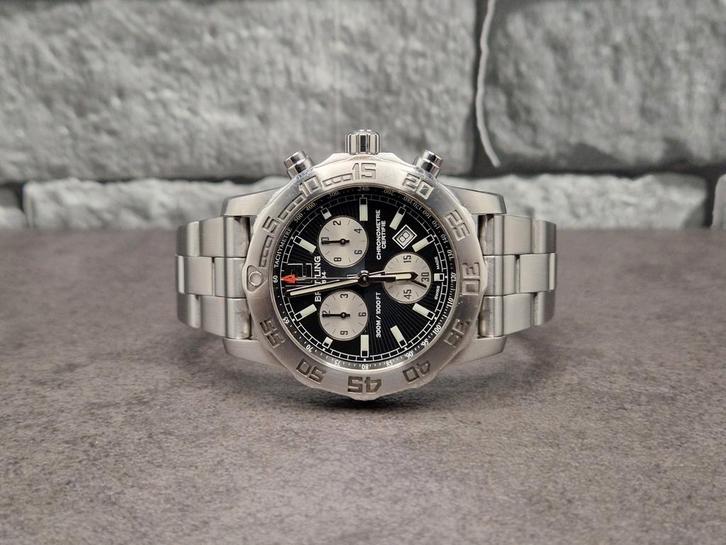 Breitling Colt Chronograph II 44mm quartz full set 2012, Sieraden, Tassen en Uiterlijk, Horloges | Heren, Zo goed als nieuw, Polshorloge