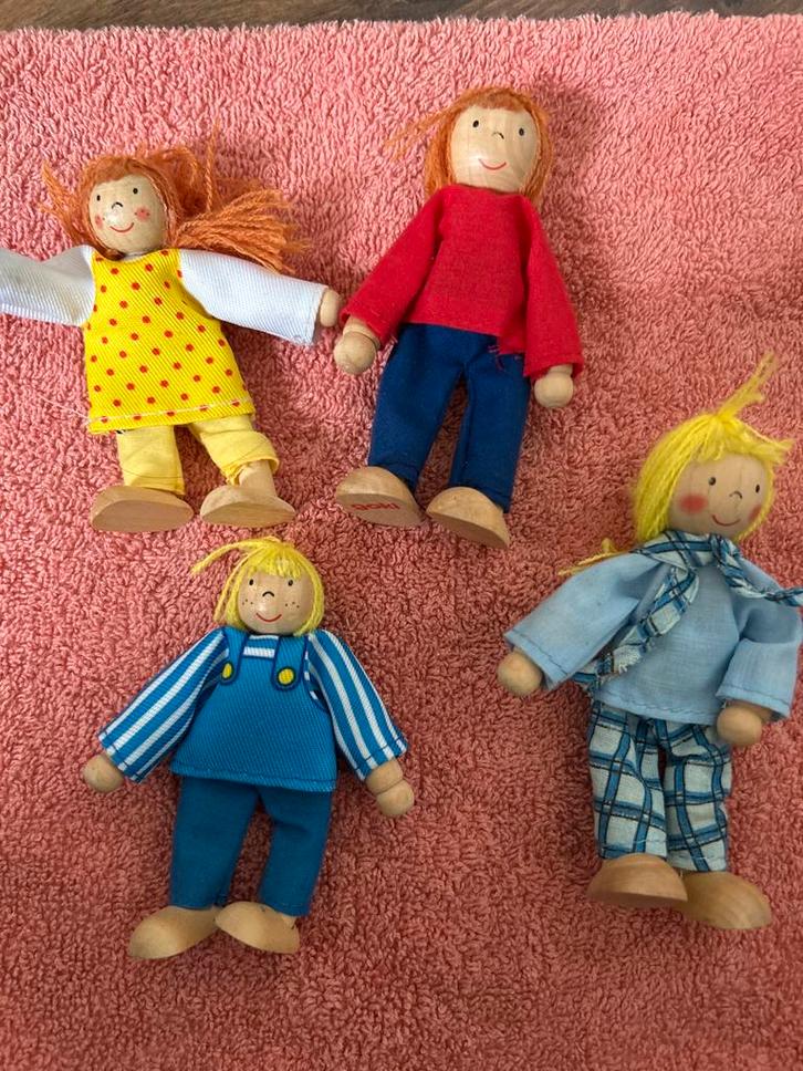 Goki Poppenhuis Poppetjes - Familie, Kinderen en Baby's, Speelgoed | Poppen, Zo goed als nieuw, Overige typen, Ophalen