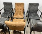 6 De Bommel stoelen met armleuningen industriële stoelen, Ophalen of Verzenden, Zo goed als nieuw, Industrieel, 4 tot 6 stoelen