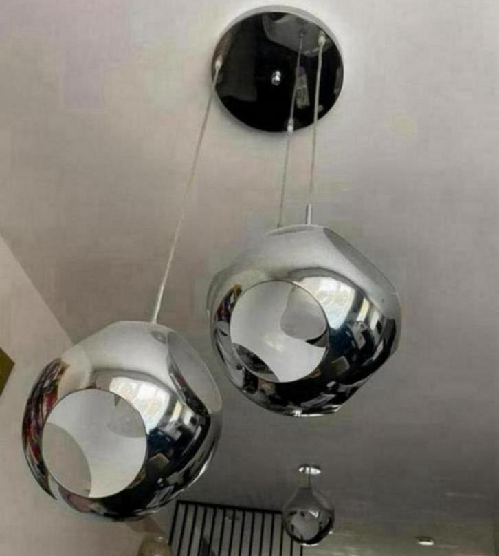 ETH Fori Hanglampen bollen, Huis en Inrichting, Lampen | Hanglampen, Zo goed als nieuw, 75 cm of meer, Metaal, Ophalen