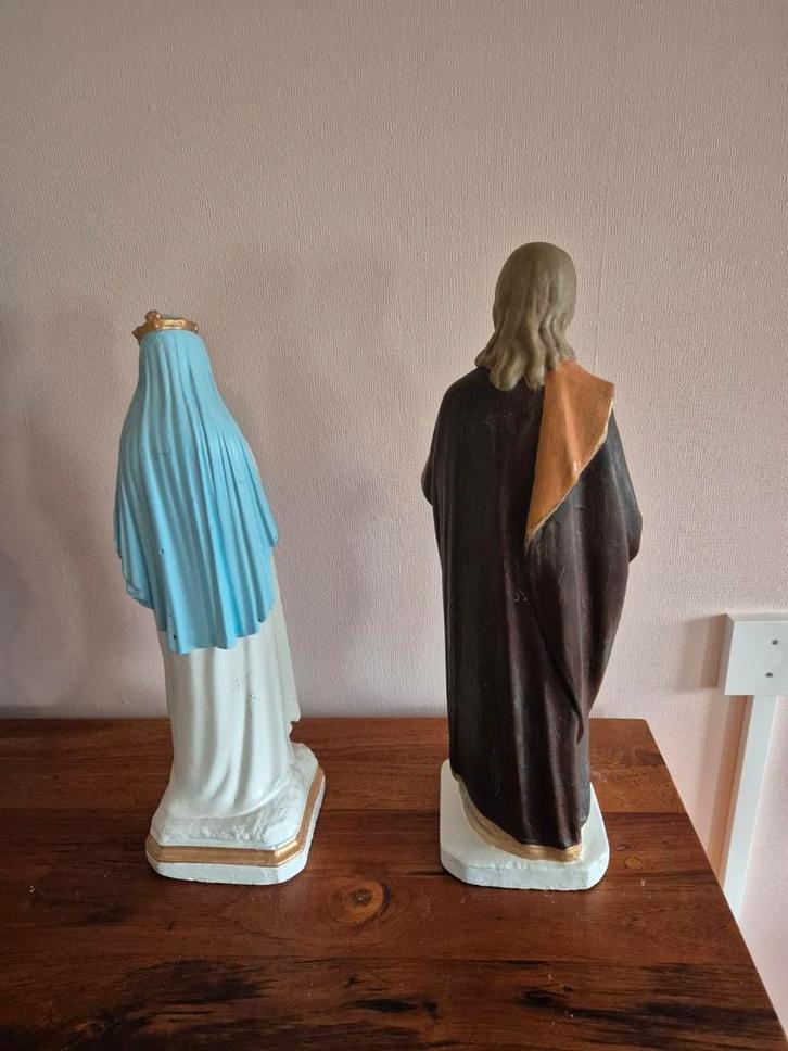Vintage Heiligenbeelden Maria en Jozef, Antiek en Kunst, Antiek | Religie, Ophalen of Verzenden