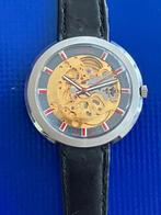 skeleton automatic, Sieraden, Tassen en Uiterlijk, Horloges | Heren, Overige merken, Leer, Staal, Polshorloge