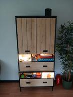 Nette industriële zwart/houtkleur meubelset, Huis en Inrichting, Ophalen, 150 tot 200 cm, Zo goed als nieuw, 150 tot 200 cm