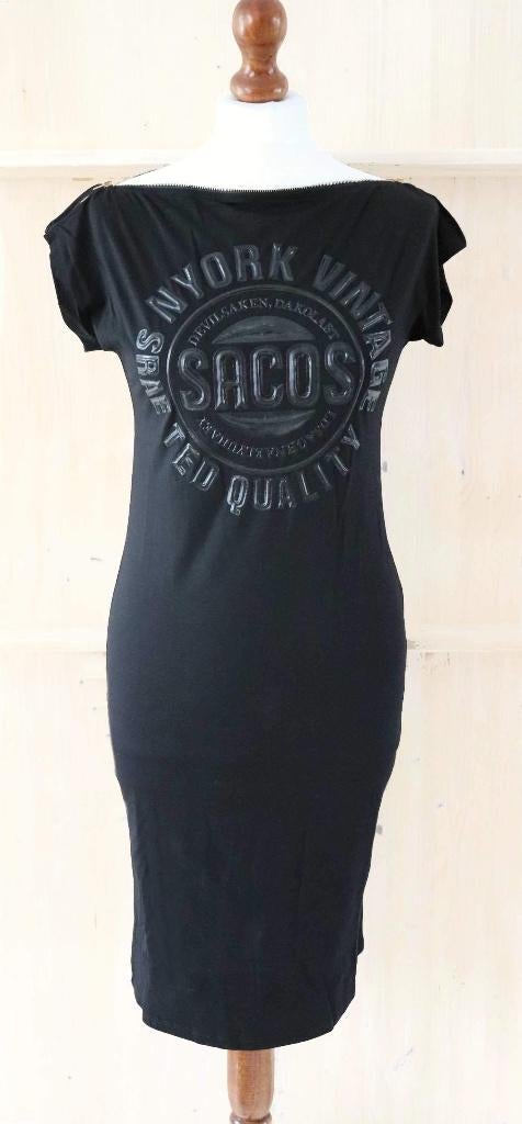 NIEUW Jurk met rubberen applicatie, zwart, maat S/M, Kleding | Dames, Maat 38/40 (M), Zwart, Pense a Toi / Paris, Nieuw