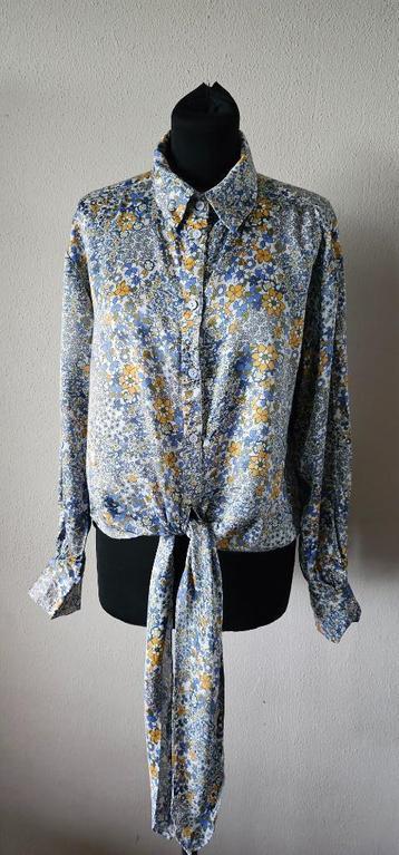 blauw bloemprint blouse van Karen by simonsen maat 36 (3825) beschikbaar voor biedingen