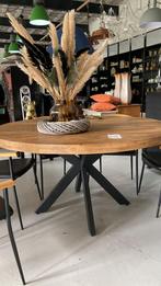 Ronde mangohouten eettafel 1.50, Huis en Inrichting, Tafels | Eettafels, Nieuw, 100 tot 150 cm, 100 tot 150 cm, Rond