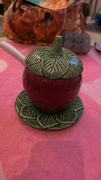 keramieken aardbei pot met lepel, Ophalen of Verzenden