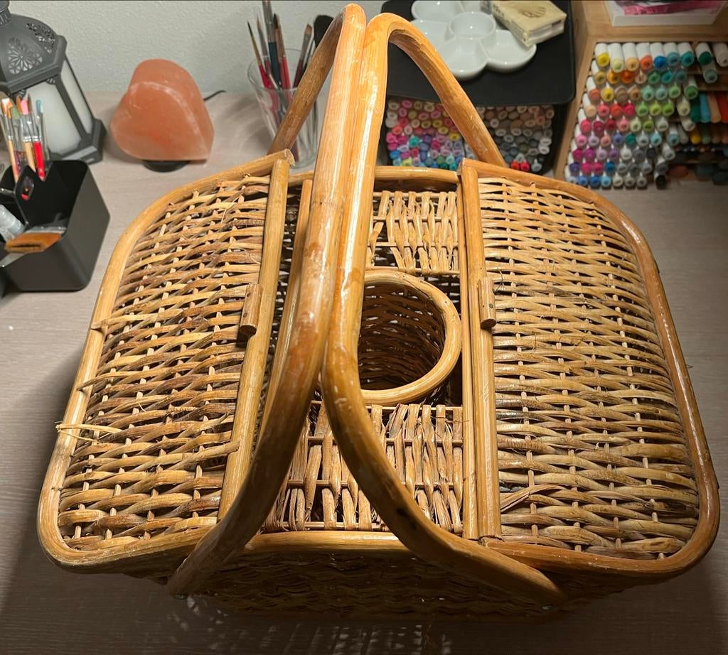 Mooie vintage picknickmand, Ophalen of Verzenden, Gebruikt, Zonder inhoud