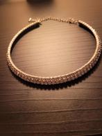 Choker ketting, Ophalen of Verzenden, Zo goed als nieuw, Zilver, Overige materialen