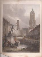 Utrecht Ingekleurde Staalgravure door E.Challis naar G.Jones, Antiek en Kunst, Ophalen of Verzenden