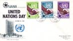 GHANA.  Aangetekend FDC met Yvert 29-31., Postzegels en Munten, Postzegels | Eerstedagenveloppen, Onbeschreven, Rest van de wereld