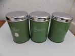 Brabantia opbergbussen met deksel groen vintage retro, Ophalen of Verzenden, Gebruikt