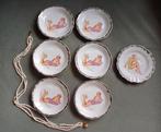 Pin-up bordjes, 6 kleine schaaltjes 1 asbakje Japan., Ophalen of Verzenden