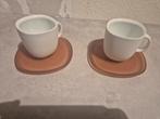 Nespresso Lume Kopjes met Schotel - 2 stuks, Gebruikt, Ophalen of Verzenden, Effen, Kop(pen) en/of Schotel(s)
