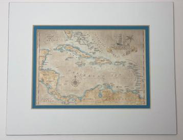 Kaart Caribisch gebied Map of the Caribbean beschikbaar voor biedingen