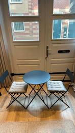 Outdoor/garden/french balcony set. 2 chairs and table., Huis en Inrichting, Tafels | Sidetables, Ophalen, 50 tot 100 cm, Rond