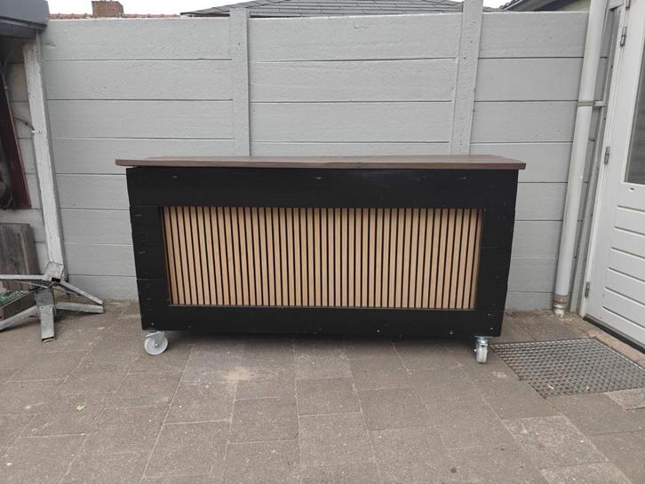 Robuuste steigerhouten bar, Huis en Inrichting, Barren, Zo goed als nieuw, Ophalen