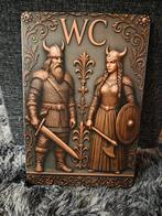 Viking, vikingen, toilet, toilet bordje, wc, metalen bord, Ophalen of Verzenden, Nieuw