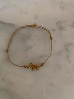 Tous gouden armbandje | Gouden leeuw beige koord, Verzenden, Zo goed als nieuw, Goud, Met bedels of kralen