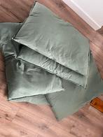 Groene loungekussens - set van 6, Huis en Inrichting, Ophalen, Gebruikt, Groen, Rechthoekig