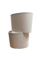 OVALEN witte Lampenkappen 2x, Huis en Inrichting, Wit, Ophalen of Verzenden, Zo goed als nieuw, Ovaal