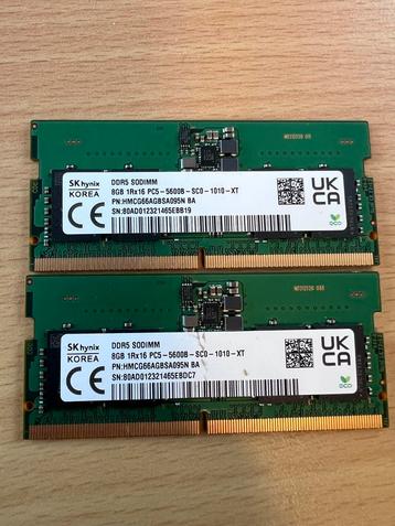 16GB (2x8GB) DDR5 SODIMM 5600MHz Laptop Geheugen beschikbaar voor biedingen