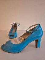 Turkoois leren schoenen, maat 37, Blauw, Ophalen of Verzenden, Zo goed als nieuw, Schoenen met hoge hakken