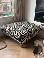 Zebra Poef, Huis en Inrichting, Banken | Voetenbanken en Poefen, Ophalen, Vierkant, Zo goed als nieuw, Stof