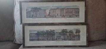 Twee ingelijste prenten Den Haag 1969 beschikbaar voor biedingen