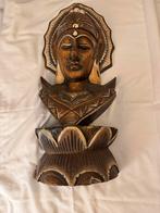 Houten Boeddha buste - 53 cm, Ophalen of Verzenden