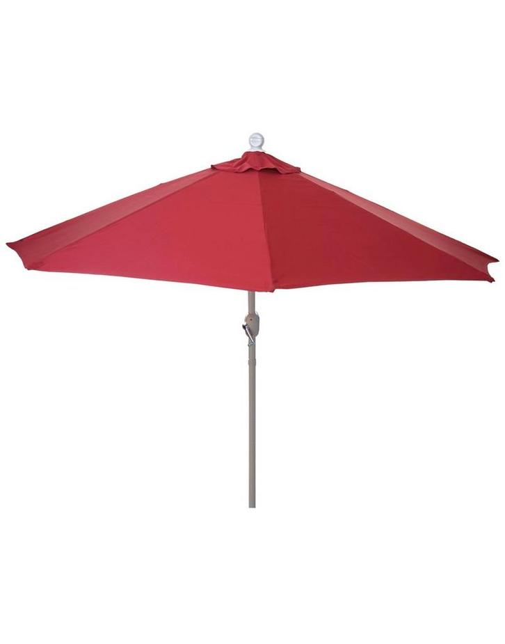 Halve Parasol Parla - Roodkleurig - 300cm, Tuin en Terras, Parasols, Nieuw, Stokparasol, 2 tot 3 meter, Kantelbaar, Ophalen of Verzenden