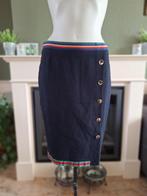 Caroline Biss blauwe rok met knopen 36 S gratis verz in NL, Zo goed als nieuw, Knielengte, Maat 36 (S), Caroline Biss