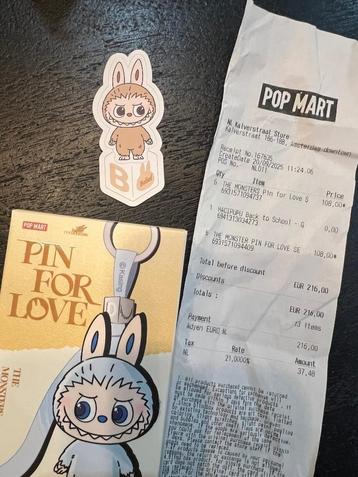 Labubu Pin for love - B - 100% echt  beschikbaar voor biedingen