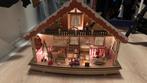 Kersthuisje met licht en muziek, Diversen, Kerst, Ophalen of Verzenden, Zo goed als nieuw