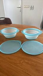 2 inklapbare schalen van Tupperware met deksels, Huis en Inrichting, Keuken | Tupperware, Ophalen of Verzenden, Zo goed als nieuw