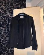 Zwart Ferlucci overhemd - Maat S, Verzenden, Zo goed als nieuw, Zwart, Halswijdte 38 (S) of kleiner