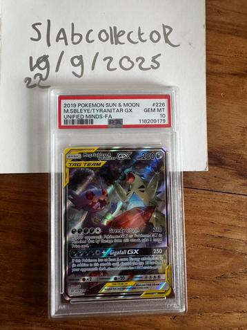 Pokémon  – Mega Sableye & Tyranitar GX Full Art 2019 PSA 10 beschikbaar voor biedingen