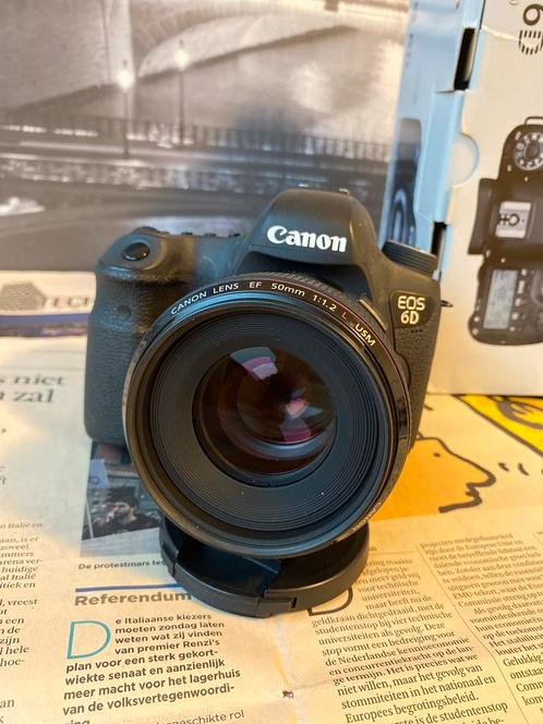Zeer mooie Canon 6D MK1 met Canon 50 mm F1.2 USM, Audio, Tv en Foto, Fotocamera's Digitaal, Zo goed als nieuw, Spiegelreflex, Canon