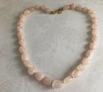 Mooie ketting edelsteen massieve kralen Rozenkwarts, Nieuw, Ophalen of Verzenden, Steen of Mineraal, Roze