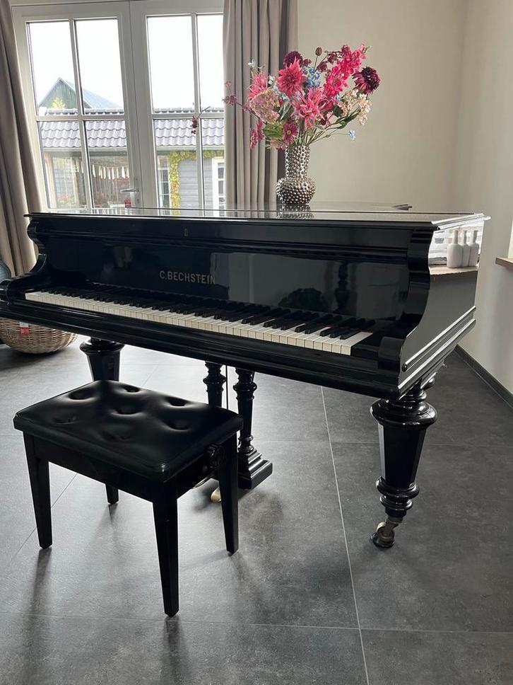 C. Bechstein Vleugel - Zwart Glans, Muziek en Instrumenten, Piano's, Gebruikt, Vleugel, Zwart, Hoogglans, Ophalen