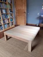 Vierkante salontafel massief eiken, Huis en Inrichting, Tafels | Salontafels, Ophalen, Gebruikt, Eikenhout, Scandinavisch, Japandi