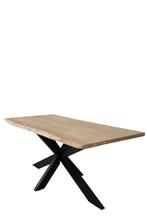 Boomstamtafel 180 -200-220 en 240 met zwarte matrixpoot, Huis en Inrichting, Tafels | Eettafels, Nieuw, Vijf personen of meer