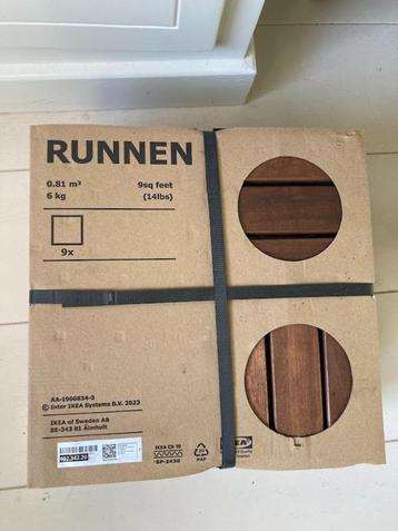 balkon, tuin of terrastegels Runnen van Ikea (nieuw, 1 pak) beschikbaar voor biedingen