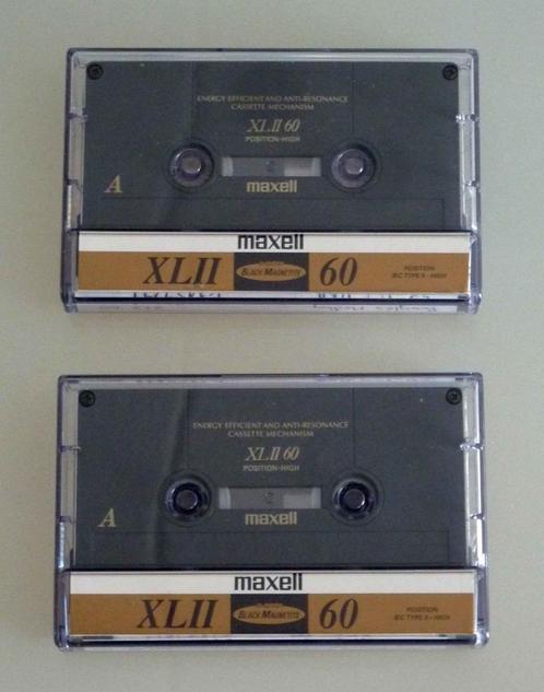 2 Maxell XLII 60 Position Type II, High Position cassette, Cd's en Dvd's, Cassettebandjes, Gebruikt, Origineel, 2 t/m 25 bandjes