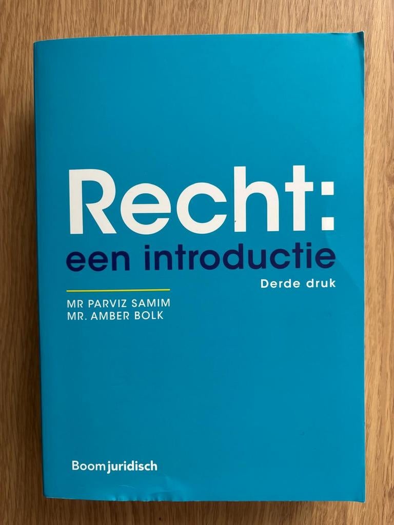 Recht: een introductie - Derde druk, Ophalen of Verzenden, Gelezen, HBO, Parviz Samim